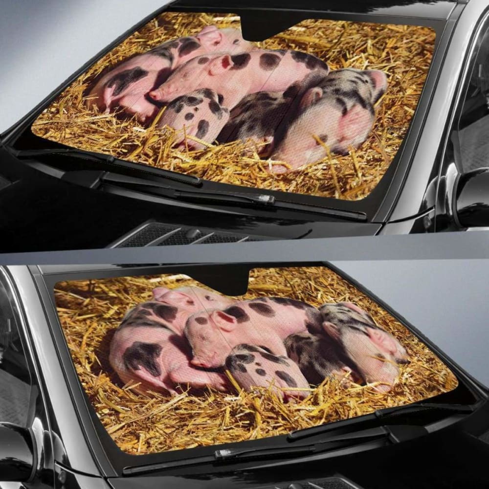 Car Sun Shade for Windshield - Universal Fit Pig 07 102507 - UV Protection & Heat Blocking for Cars, SUVs, Trucks (Perfect for Summer Parking & Road Trips)