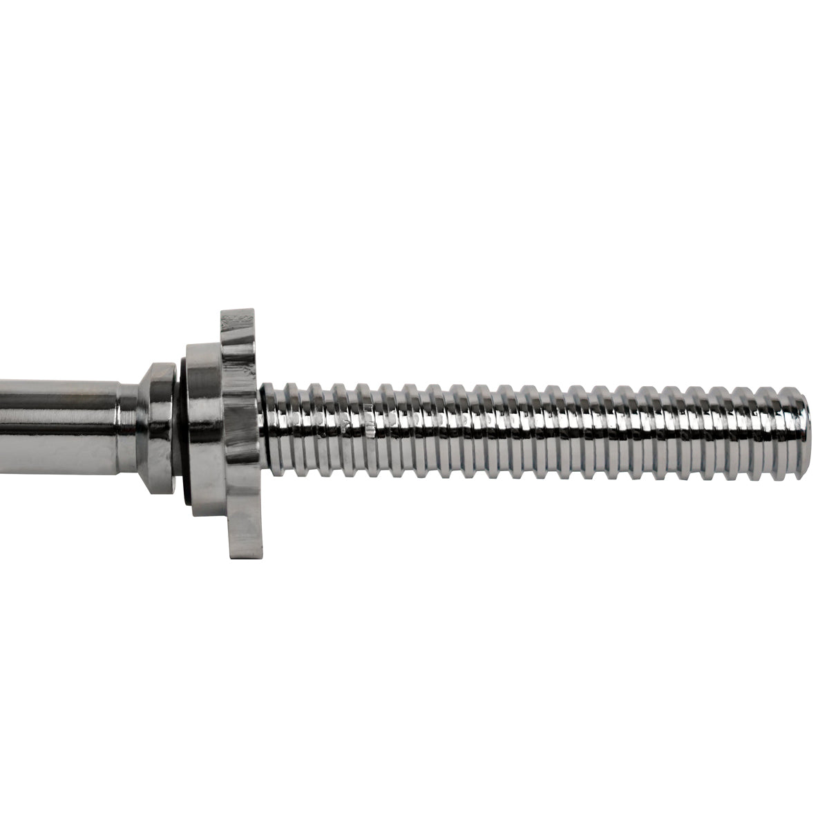 47-Inch Olympic Threaded Chrome Curl Bar with Ring Collars - Perfect for Home Gym Strength Training & Weightlifting Workouts