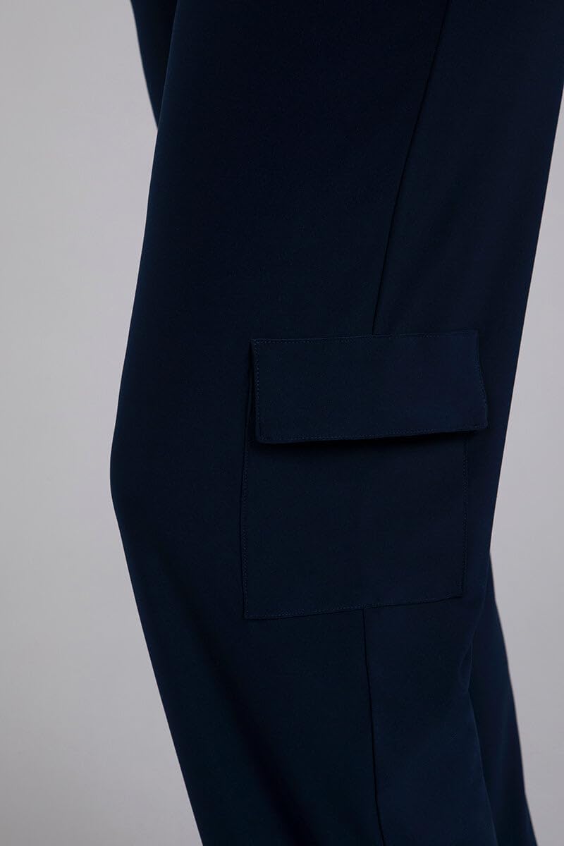 Women's Safari Straight Leg Pants - Navy Blue Size 8 | Comfortable Casual Trousers for Outdoor Adventures, Travel & Everyday Wear