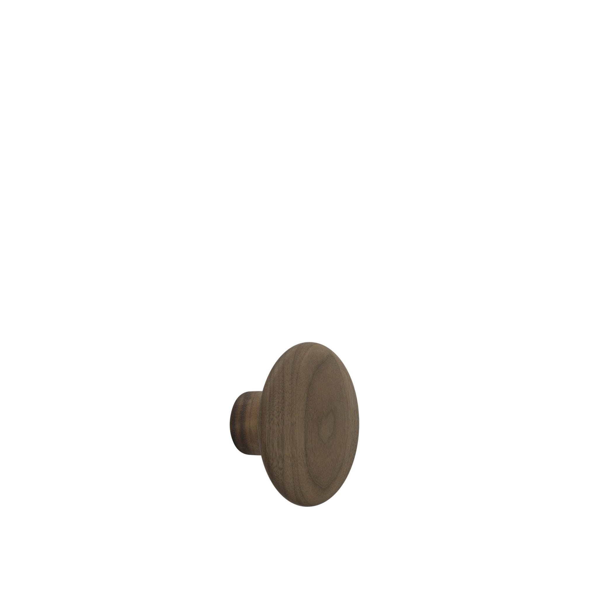 MUUTO The Dots Hook/Door Knob - Premium Walnut Wood Wall Hooks for Coats, Hats & Keys - 3 Sizes (Small, Medium, Large) - Perfect for Entryway, Bedroom & Office Organization