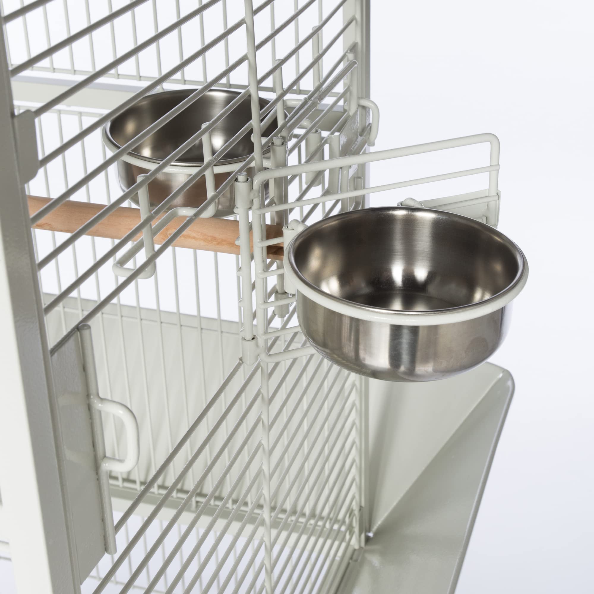 Prevue Pet Products 34512 Small Chalk White Dometop Bird Cage - Perfect for Parakeets, Finches & Small Birds - Home & Office Decor