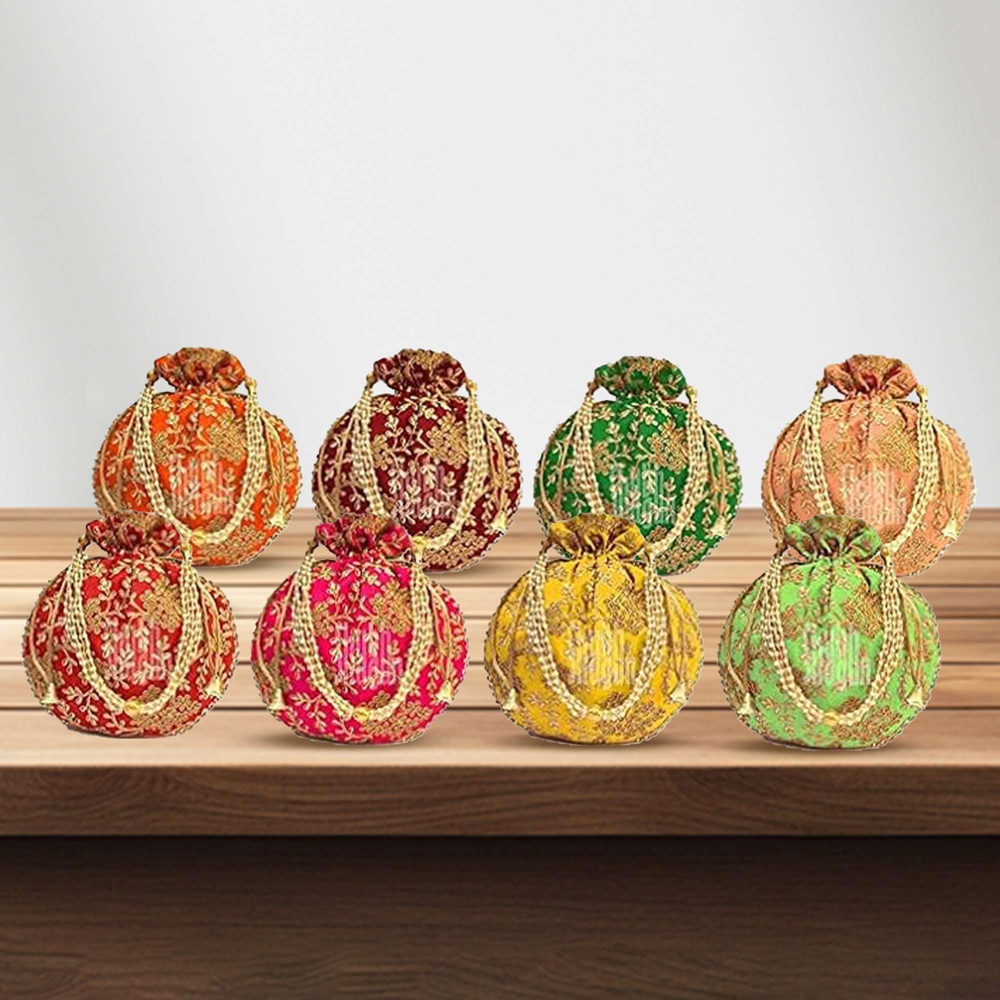 Handmade Designer Potli Bags for Women - Indian Beaded Jewelry & Wristlet Clutches - Perfect for Weddings, Parties & Return Gifts (Bridal Accessories, Ethnic Fashion)