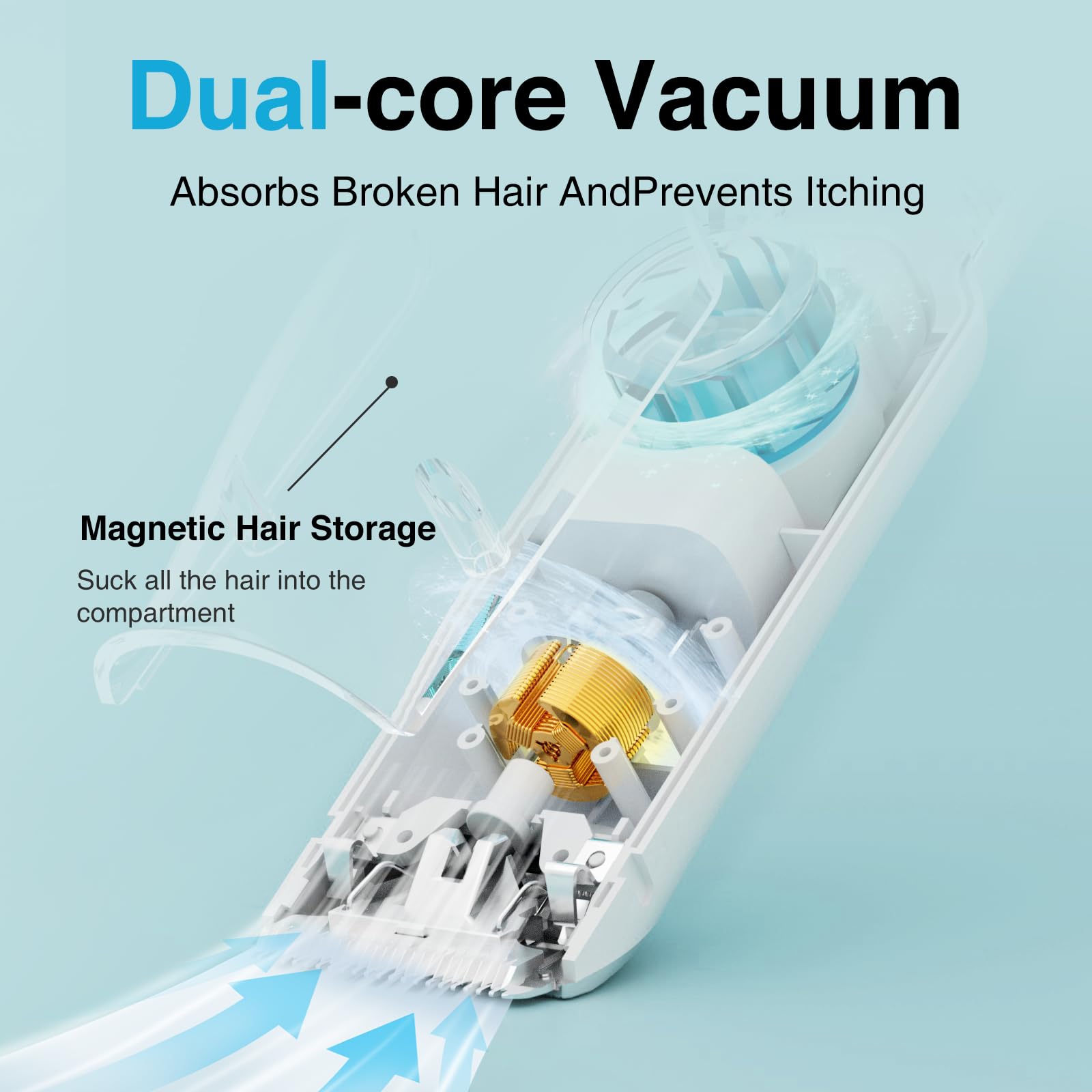 Baby Hair Clipper with Vacuum - Cordless & Waterproof IPX7 Kids Hair Trimmer Kit with 3 Guide Combs & 18 Accessories - Safe & Quiet for Baby, Toddler, Infant Haircuts at Home or Salon