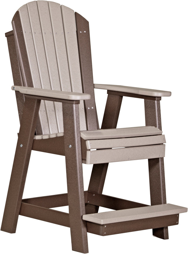 Premium Adirondack Balcony Chair - Durable Outdoor Patio Furniture for Relaxing - Perfect for Gardens, Decks, and Poolside Lounging