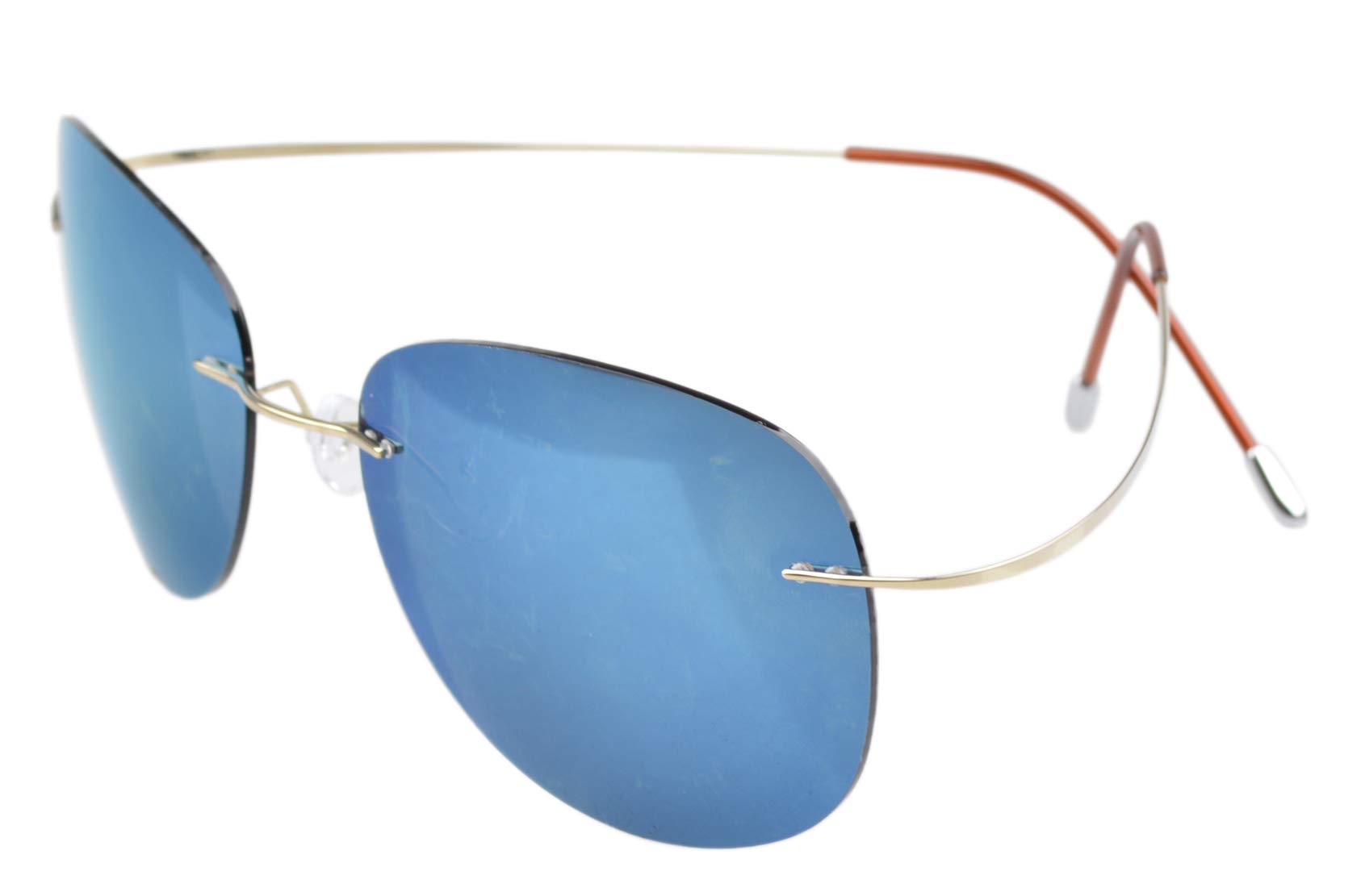 Eyekepper Rimless Titanium Frame Polarized Sunglasses for Men & Women - Lightweight UV Protection Shades for Driving, Fishing & Outdoor Activities