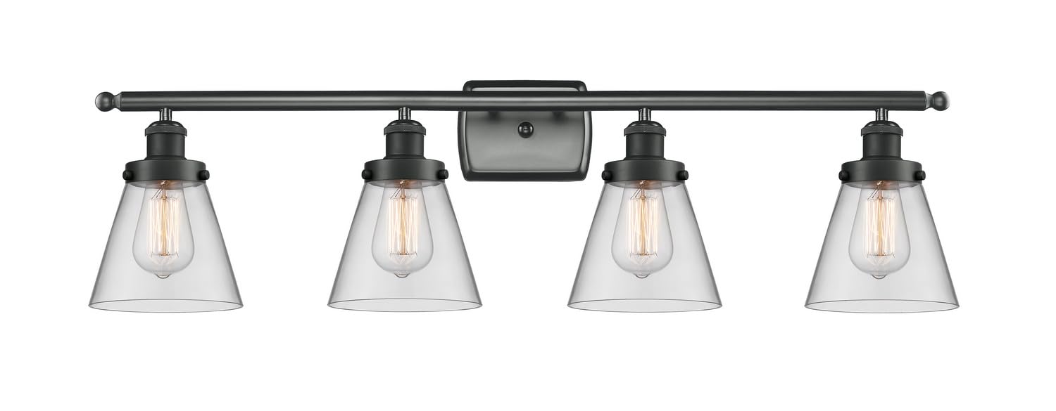 Ballston Collection 916-4W-BK-G62-LED 4-Light Modern LED Bathroom Vanity Light - Black Finish for Bathroom, Powder Room & Dressing Area Lighting