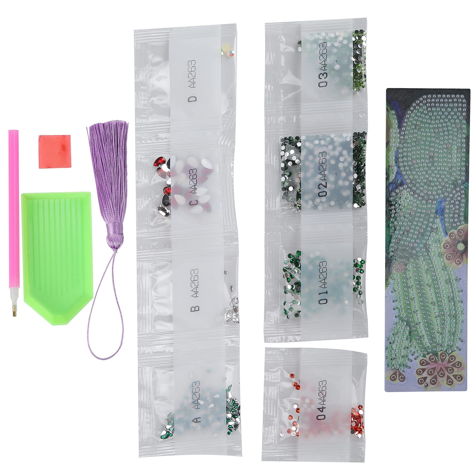 Handmade Embroidery Bookmarks - Premium Faux Leather DIY Bookmark with Tassel for Reading, Journaling, Scrapbooking & Gift Giving (AA263) | Perfect for Book Lovers, Writers & Craft Enthusiasts