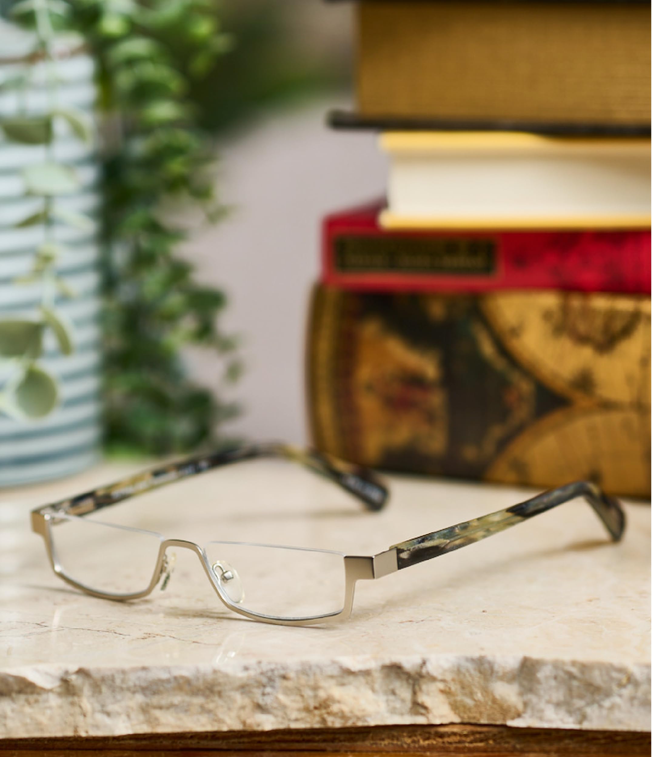 eyebobs Peek Performer Reading Glasses - Premium Half Rim Frame for Men & Women (0.0x-4.0x) | Lightweight & Comfortable for Office, Reading & Computer Use