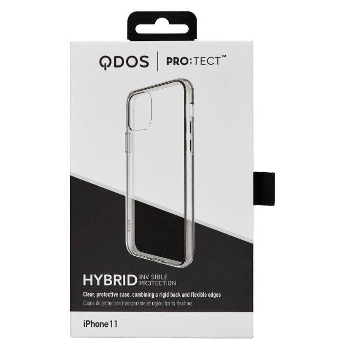QDOS HYBRID Clear Protective Case for iPhone 11 - Shockproof & Scratch-Resistant Cover for Everyday Use, Work, and Outdoor Activities