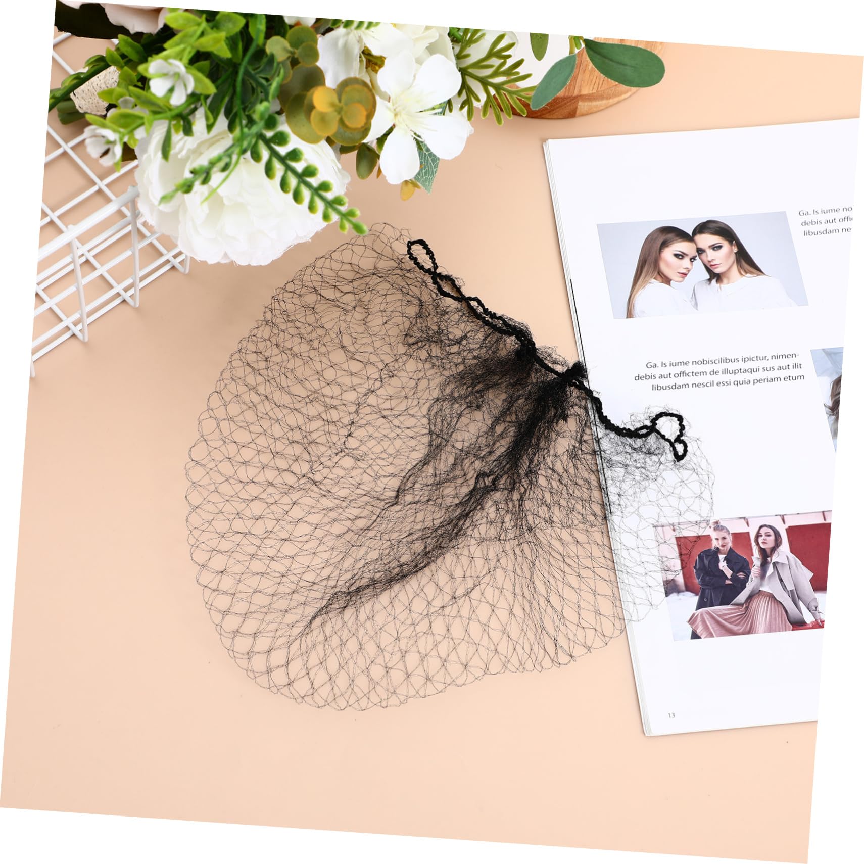 LALAFINA 200pcs Invisible Elastic Mesh Hairnets for Kitchen, Black Hair Nets for Food Service, Durable & Comfortable Hair Covers for Cooking, Baking, and Food Preparation