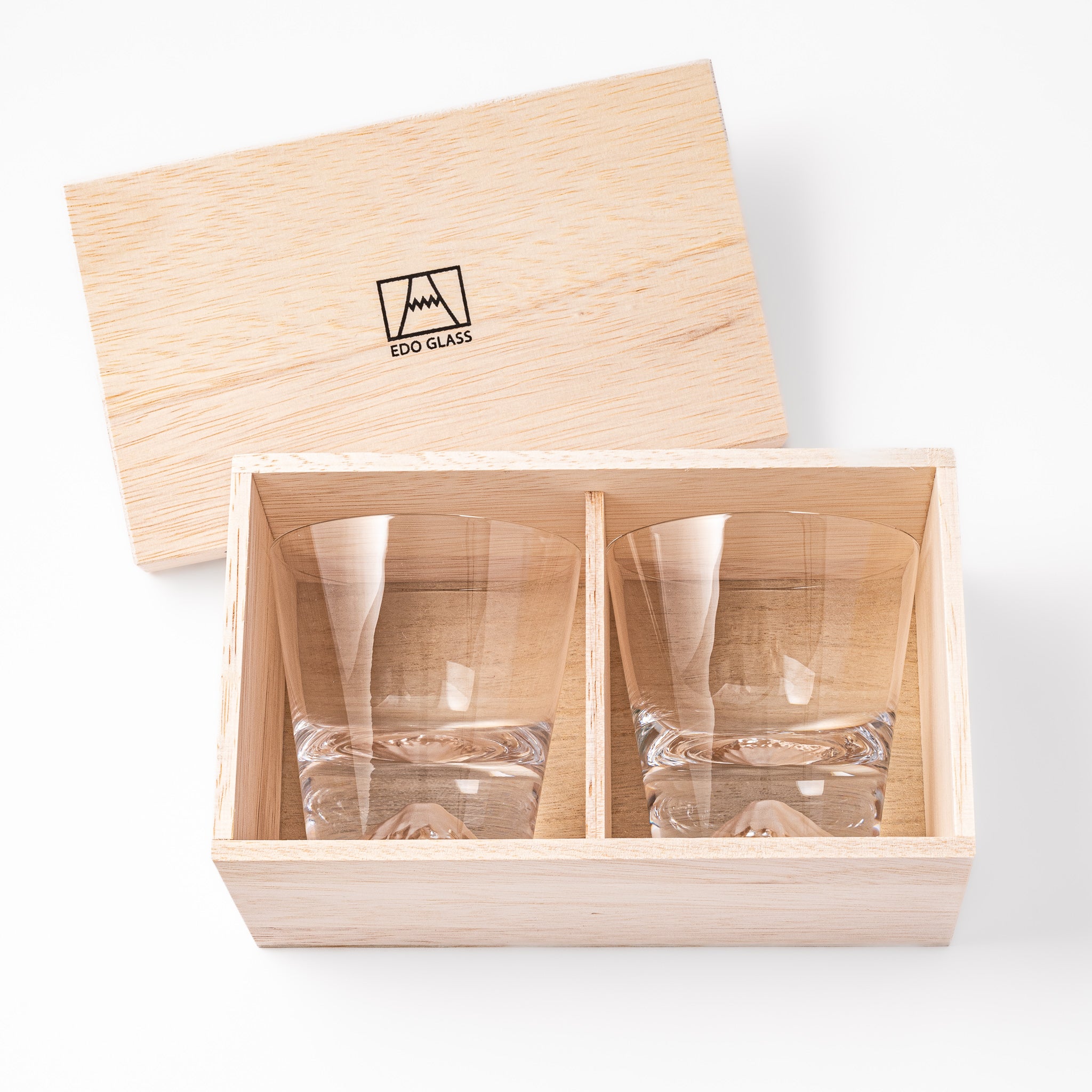 Tajima Mount Fuji Whiskey Glasses Set of 4 - Japanese Style Sake & Cocktail Drinking Cups - Perfect for Home Bar, Gifts & Asian-Themed Parties