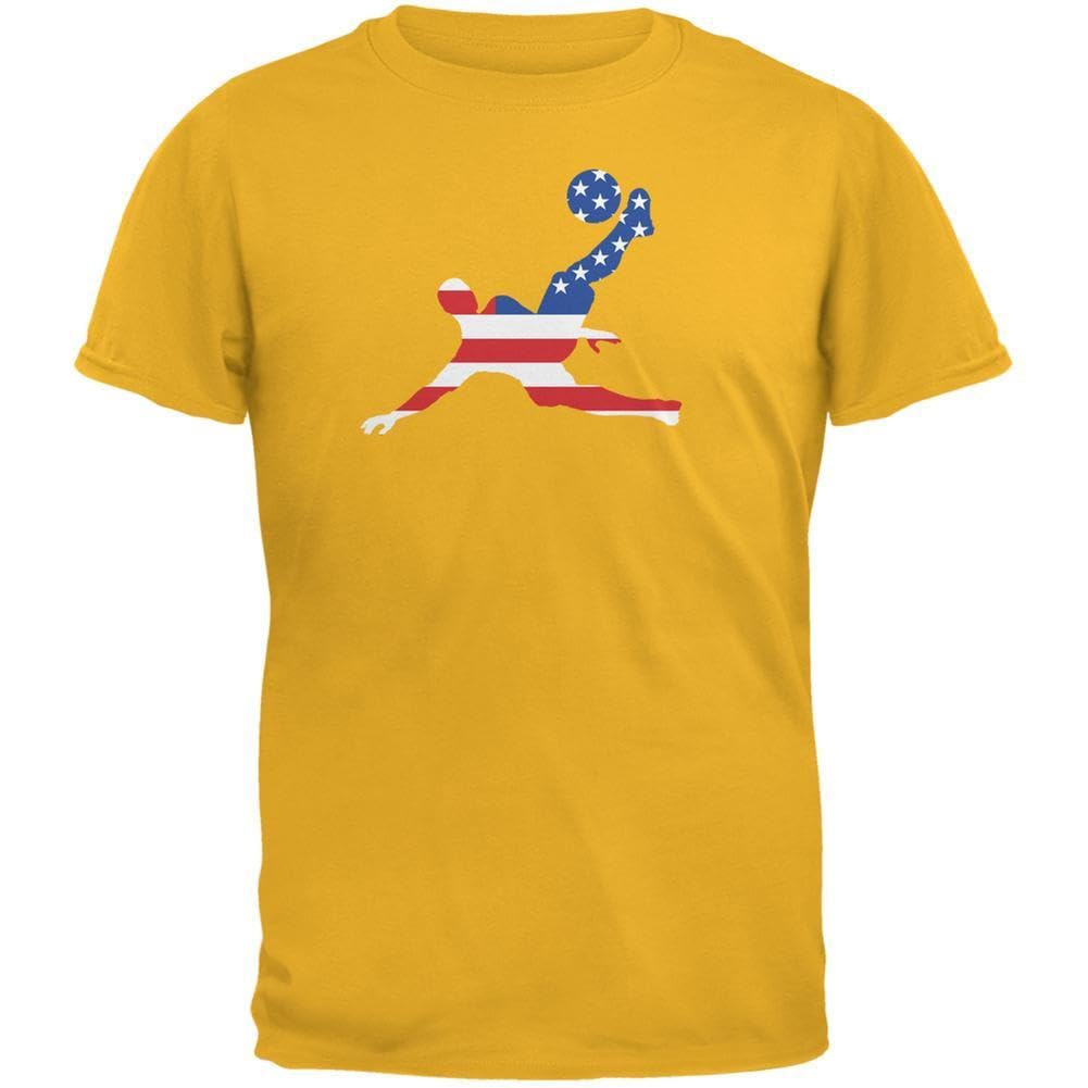 2014 World Cup USA Soccer Kick Flag Silhouette T-Shirt for Men & Women - Perfect for Soccer Fans, Game Day & Casual Wear