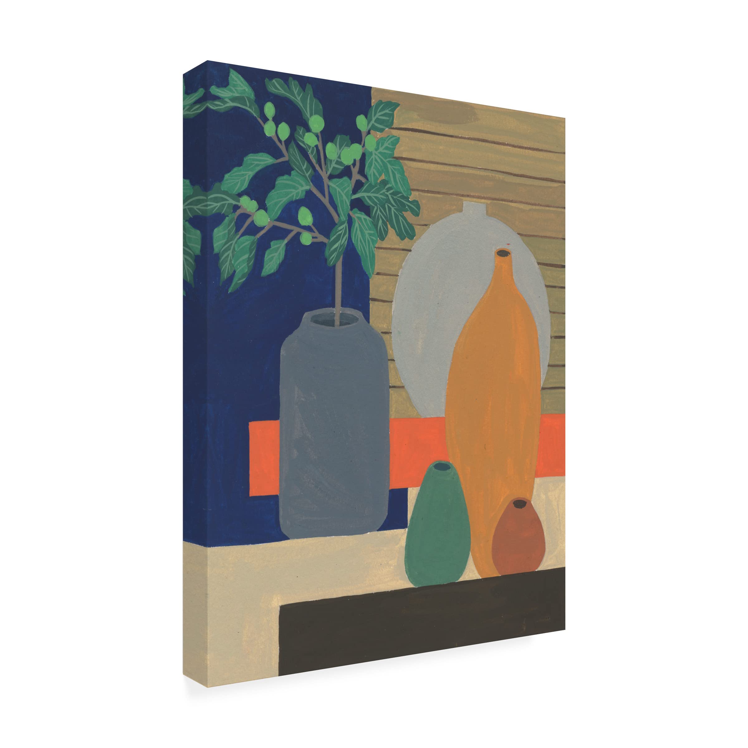 Trademark Fine Art 'Vases on a Shelf III' Canvas Wall Art Print by Melissa Wang - Perfect for Living Room, Bedroom & Office Decor