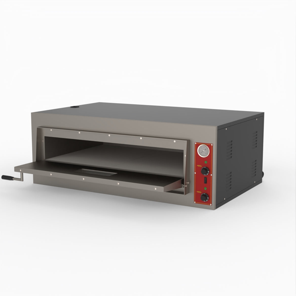BakerMax Black Panther Pizza Deck Oven EP 1 1 SDE - Commercial Electric Pizza Oven for Restaurants, Pizzerias & Catering - Perfect for Baking Artisan Pizzas, Bread & Pastries