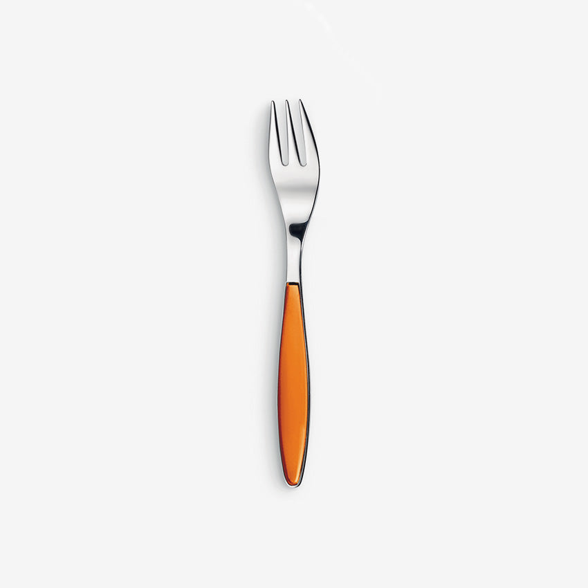 Guzzini Feeling Dessert Fork - Elegant Stainless Steel Cake Fork for Desserts, Pastries, and Fine Dining - Perfect for Parties, Weddings, and Home Entertaining