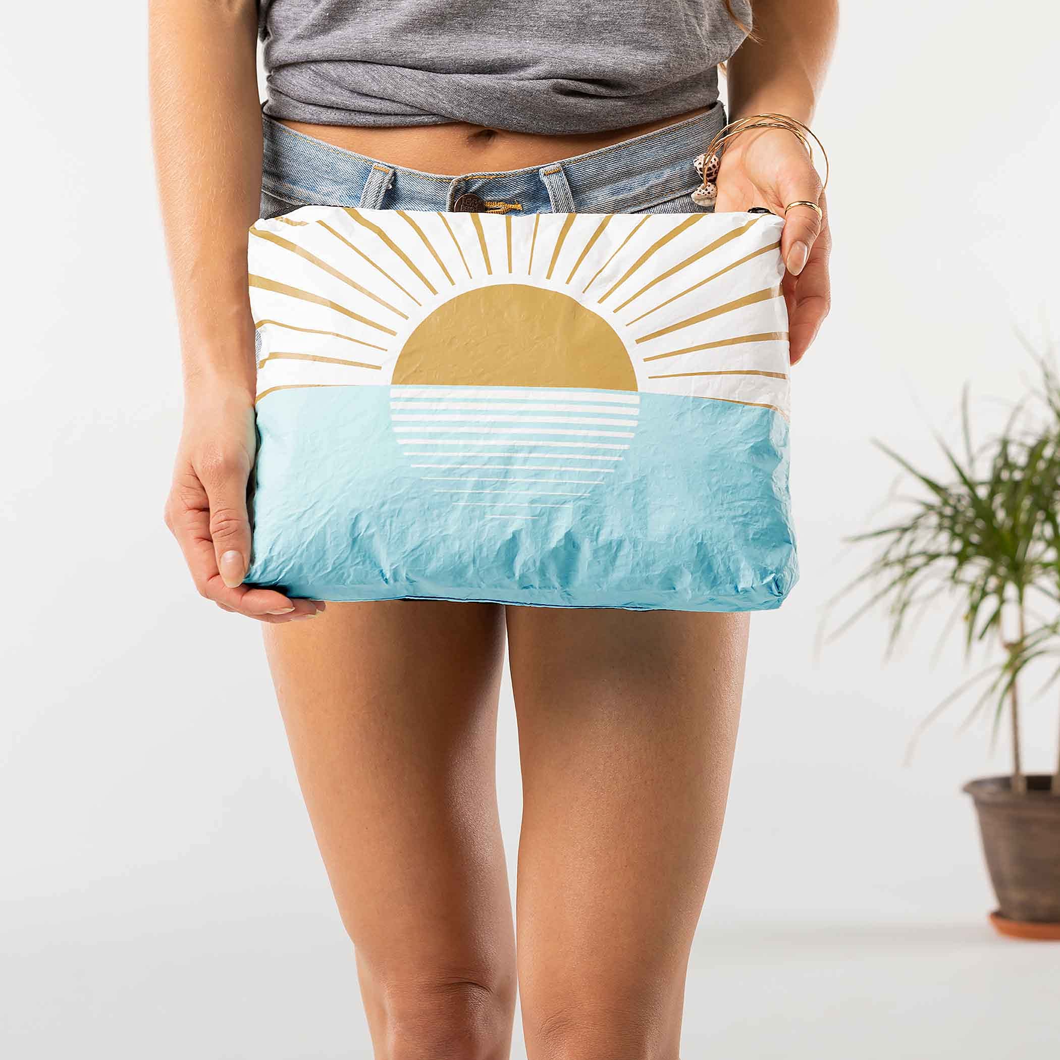 ALOHA Collection Waterproof Travel Pouch - Lightweight Packable Makeup & Toiletries Organizer for Gym, Beach, Pool - Easy Clean Splash-Proof Material (11