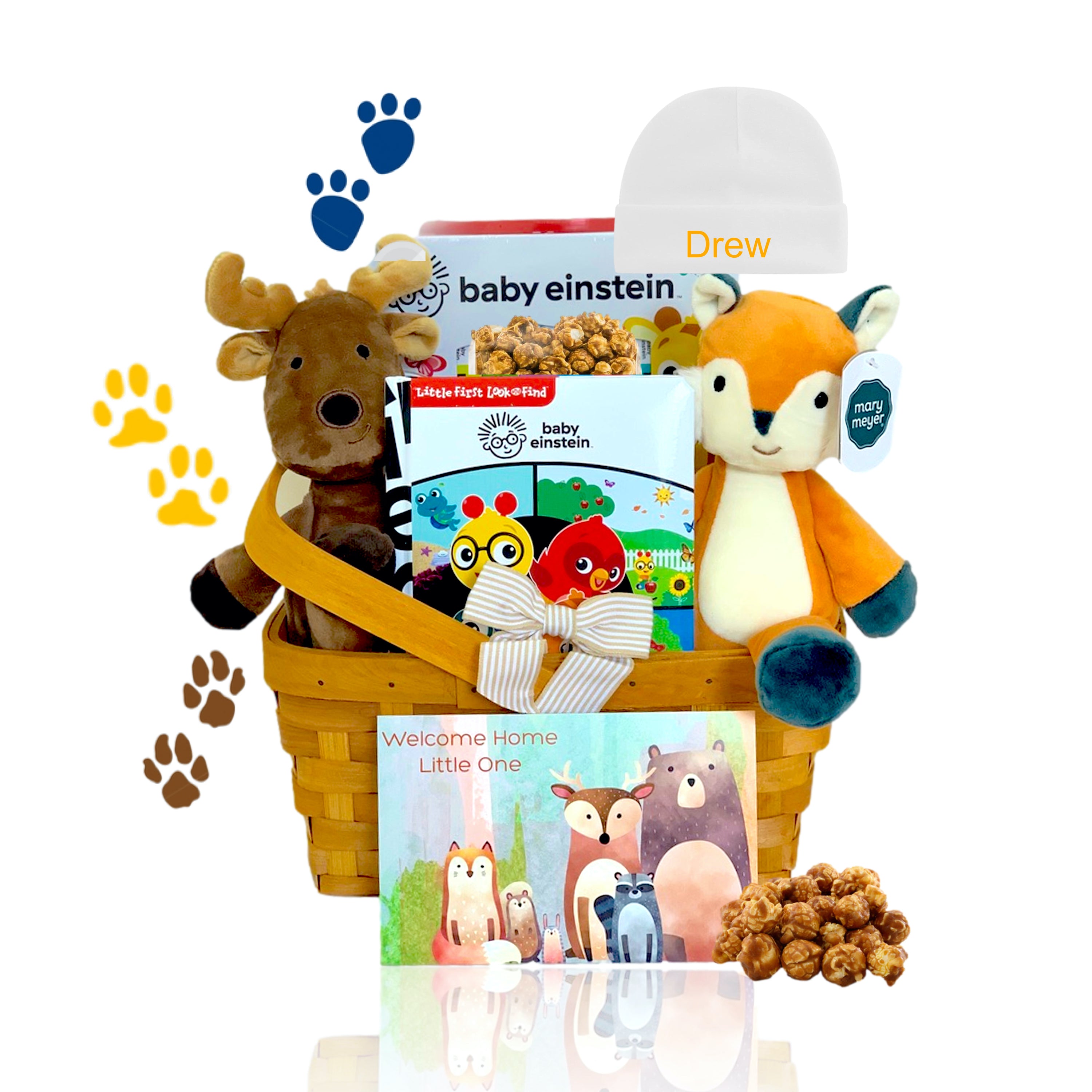 Welcome Home Little One Basket - Newborn Baby Gift Set for Boys & Girls | Perfect for Baby Showers, Birthdays & Home Decor | SKU: BBC509