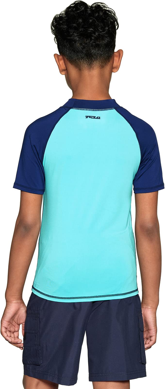 TSLA UPF 50+ Kids Sun Protection Rash Guard Shirt - Short Sleeve UV Swim Top for Boys & Girls - Perfect for Swimming, Surfing, Beach & Pool Activities
