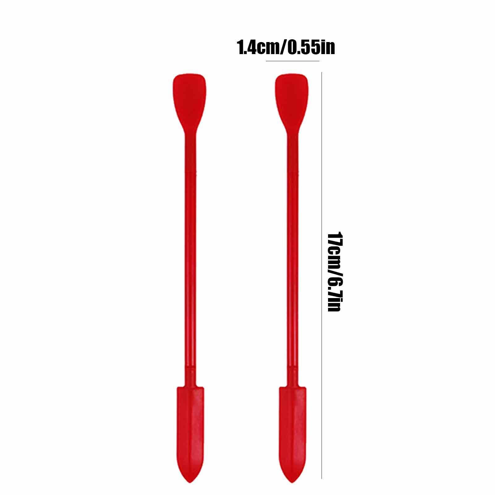 pologmase Makeup Spatula - 2 Pack Reusable Silicone Beauty Spatulas for Cosmetics, Creams, Skincare & DIY Crafts | Perfect for Foundation, Lip Balm, Face Masks & Small Bottle Applications