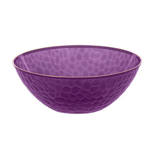 12 oz. Round Plastic Soup Bowls - 10 Pack Organic Hammered Finish | Microwave & Dishwasher Safe | Perfect for Soups, Salads, Cereals & Meal Prep