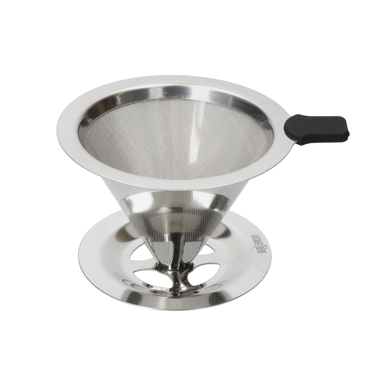 Premium Stainless Steel Pour Over Coffee Dripper - Barista Style Coffee Maker for Home & Office Brewing - Perfect for Single Serve Pour Over Coffee, Camping & Travel