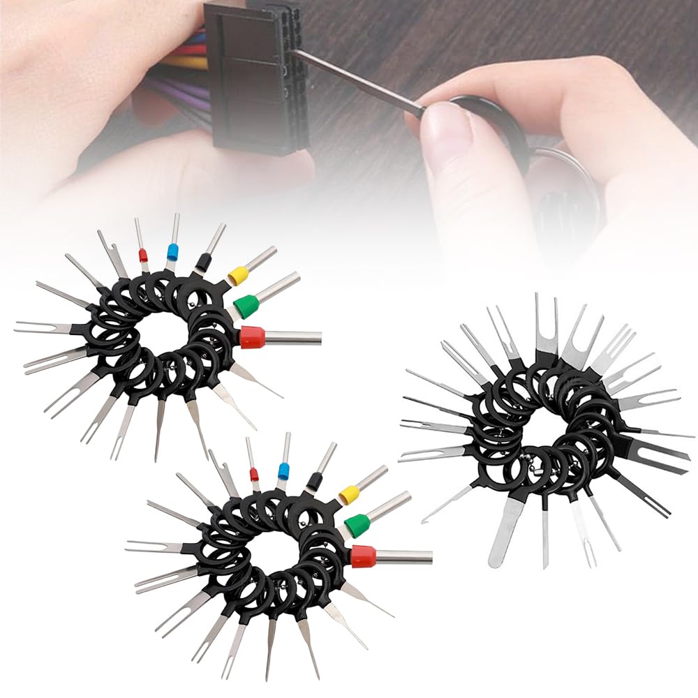 2024 Upgraded 59PCS Automotive Terminal Ejector Kit - Electrical Terminal Pin Removal Tool, Wire Depinning Tool Set with Harness Terminal Picking Needle Extractor for Car, Truck & Motorcycle Wiring Repair