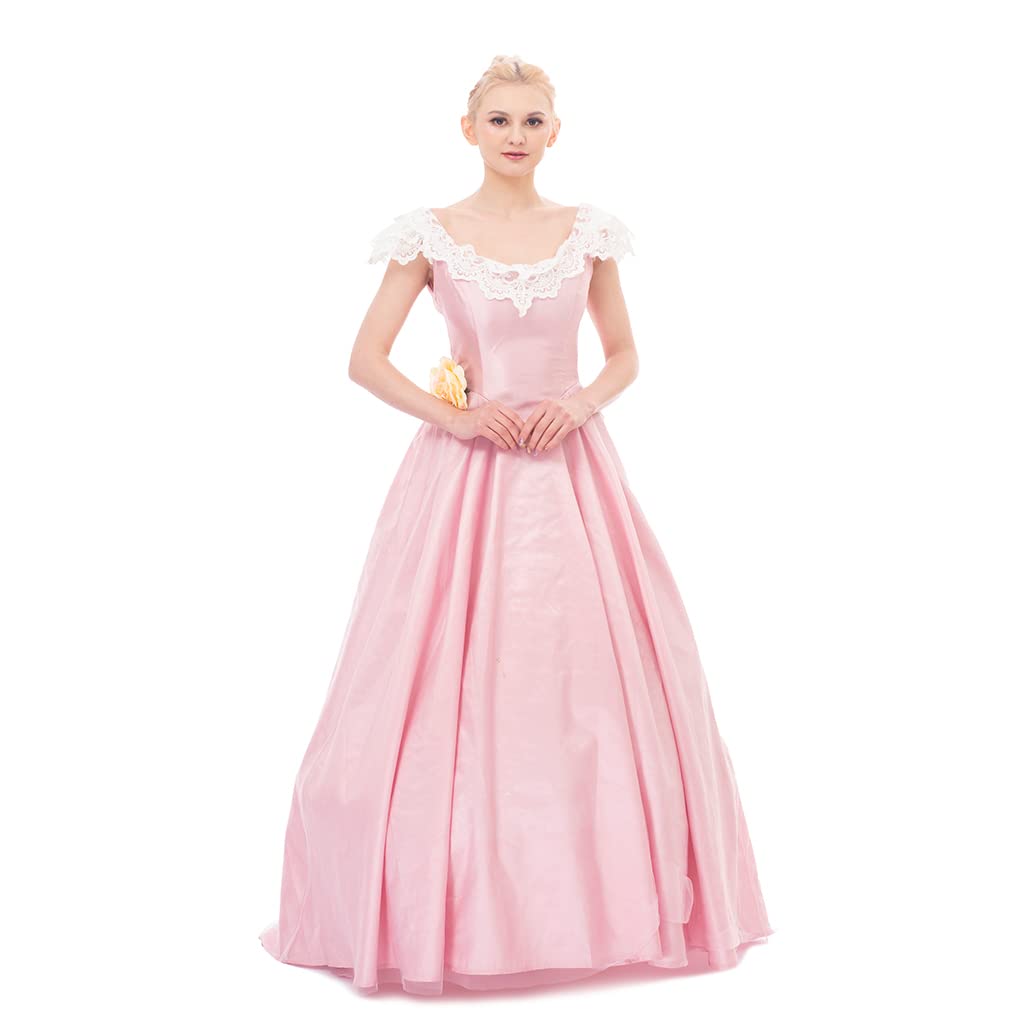 iSHOWcos The Phantom of the Opera Christine Daae Pink Wedding Cosplay Dress - Elegant Ball Gown for Masquerade Parties, Halloween Costumes & Theater Performances