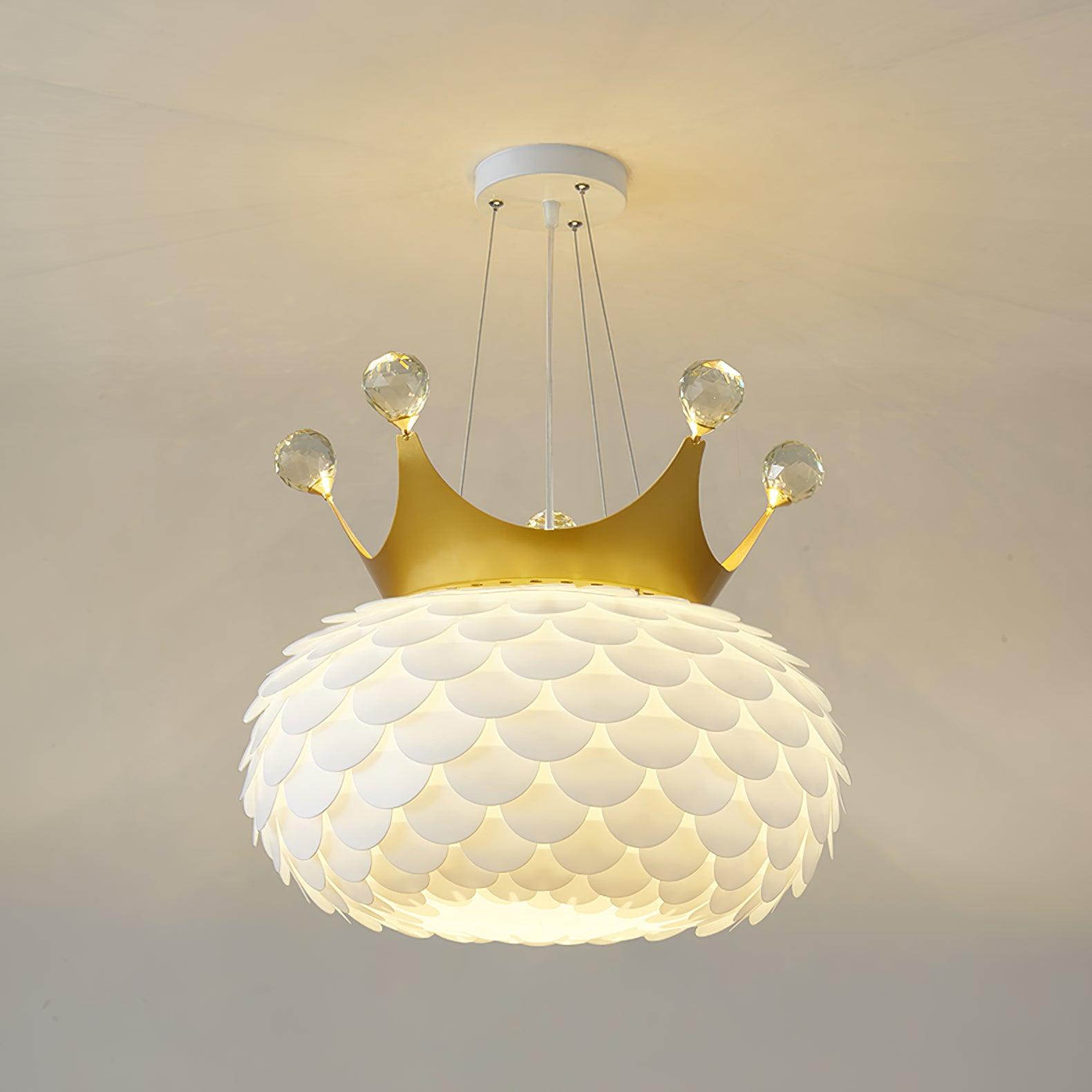 Aluvia Crown Pendant Lamp - Modern Chandelier Lighting Fixture for Dining Room, Kitchen Island & Bedroom Decor