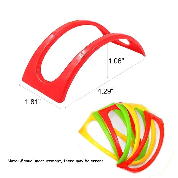 Alovexiong 12-Piece Taco Holder Set - Microwave & Dishwasher Safe Taco Stands for Soft & Hard Shells - Colorful Taco Rack for Dinner Parties, BBQs & Family Gatherings