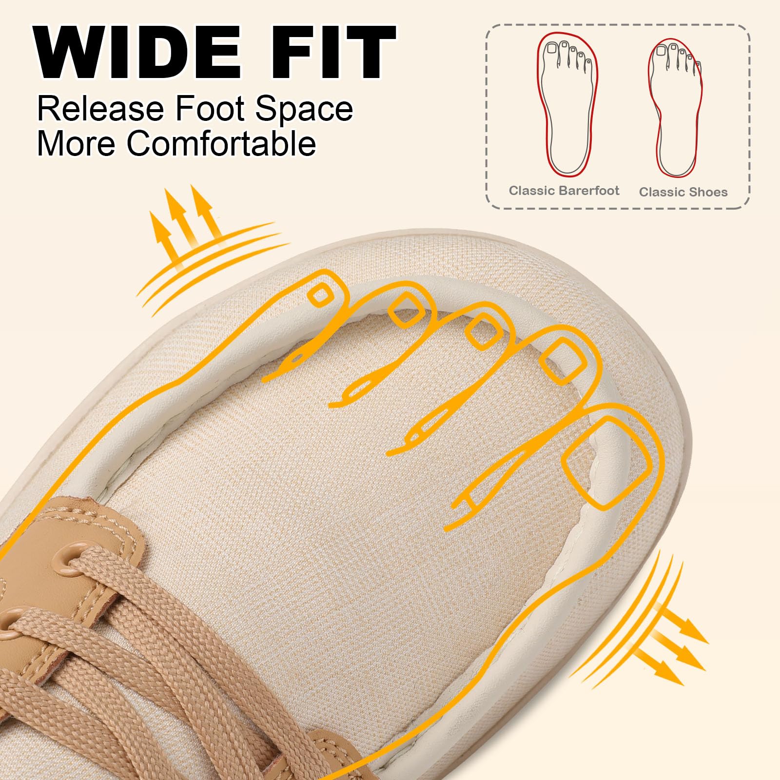 BARERUN Women's Barefoot Minimalist Trail Running Shoes - Wide Toe Zero Drop Lightweight Sneakers for Jogging, Hiking, Gym & Cross Training | Comfortable Walking Shoes for Office, Driving & Daily Wear