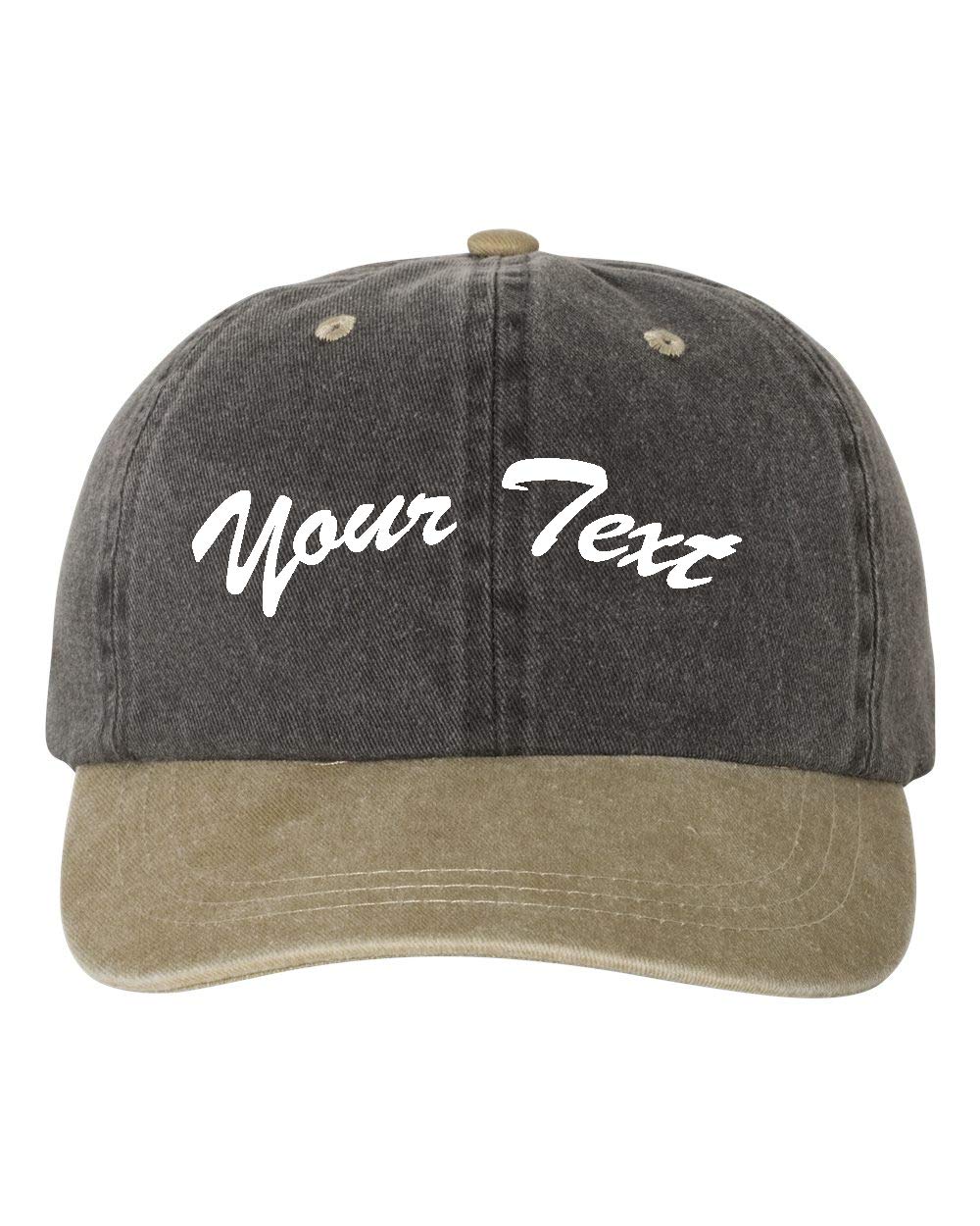 Custom Embroidered Baseball Dad Hat - Personalized Name Pigment Dyed Cotton Twill Cap for Men - Perfect for Father's Day Gifts, Sports Fans & Casual Wear