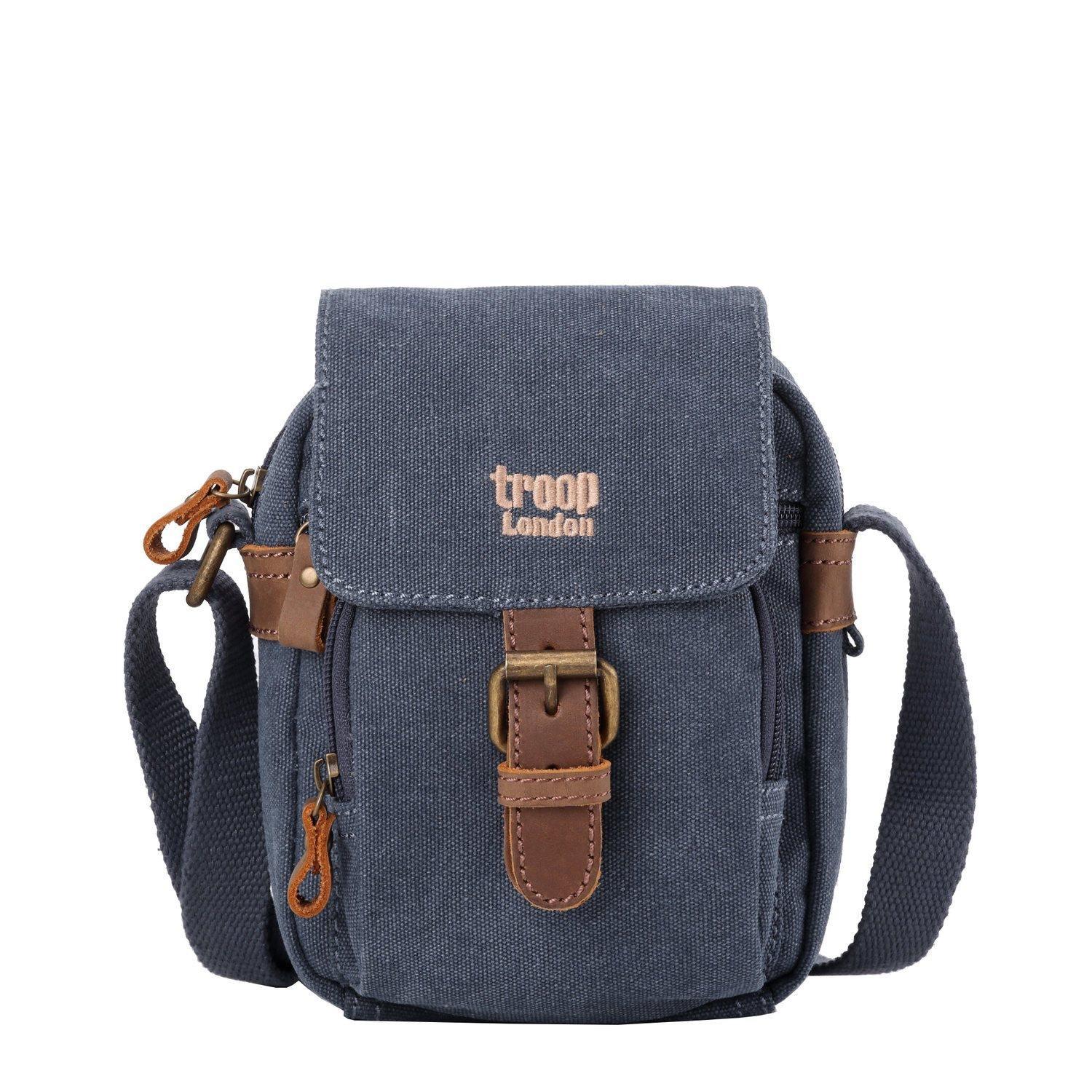 TRP0213 Troop London Classic Canvas Crossbody Bag for Men & Women - Stylish & Durable Everyday Shoulder Bag for Work, Travel & Casual Outings