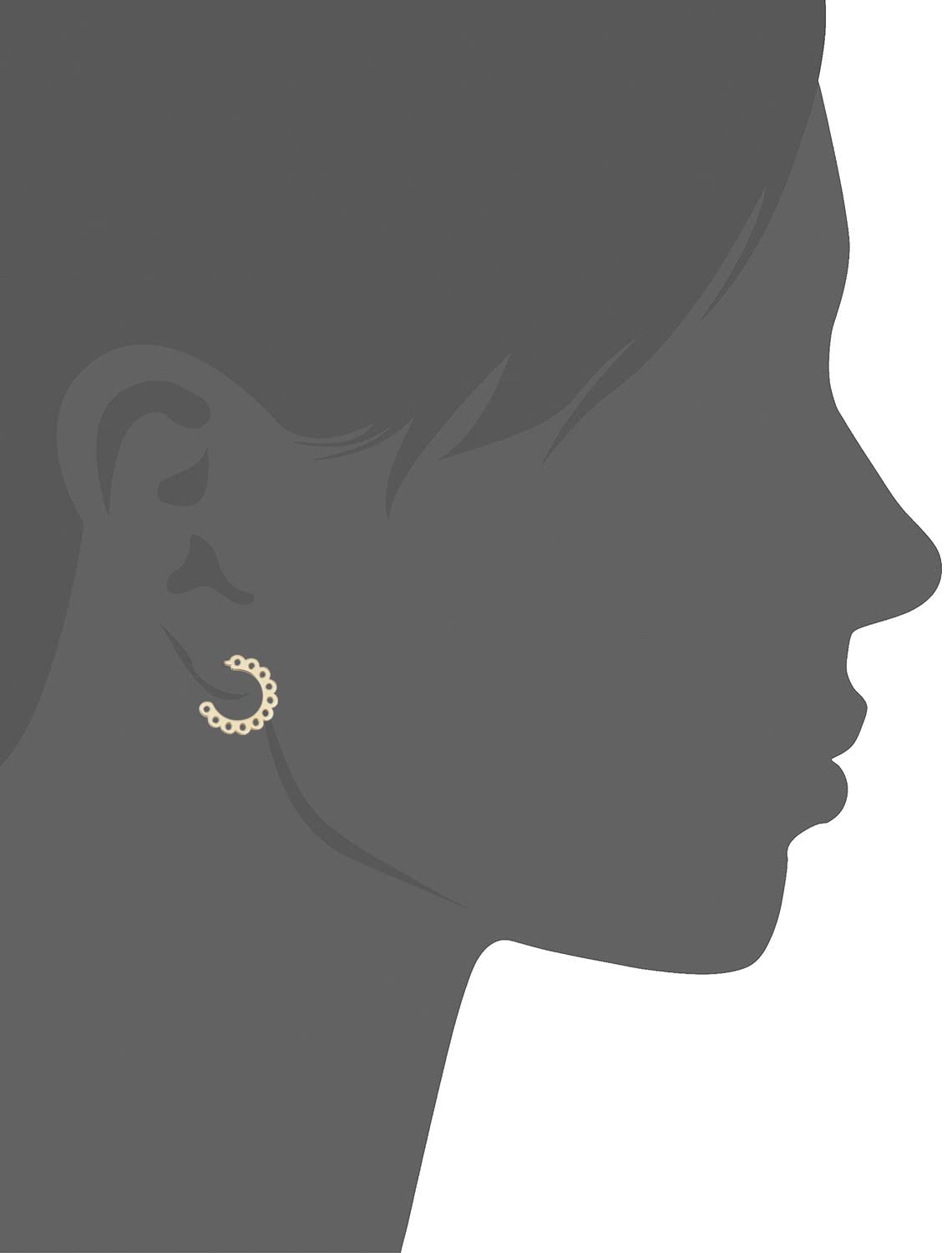 14K Yellow Gold Floral Mini Open Hoop Earrings - Handcrafted in Italy | Dainty Everyday Jewelry for Women, Perfect Gift for Birthday, Anniversary & Special Occasions