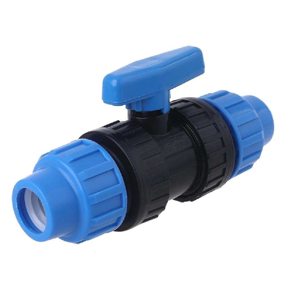 PVC PE Pipe Union Ball Shaped Coupling with Internal & External Thread - Garden Hose Connector for Water Tube Connection - Perfect for Irrigation Systems, Outdoor Watering & Plumbing Repairs