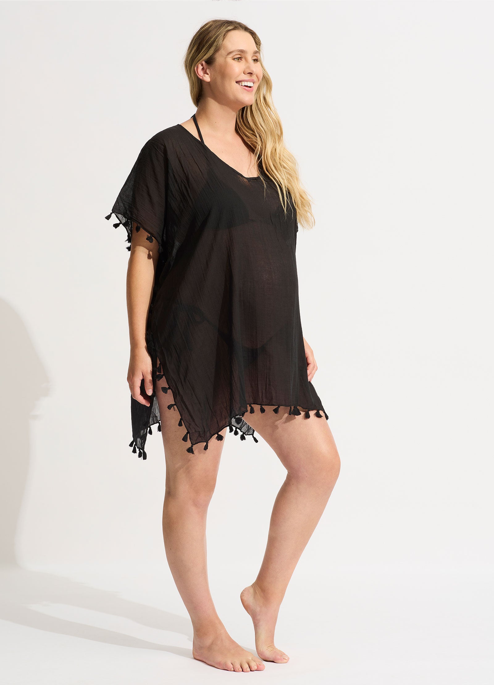 Amnesia Kaftan Dress - Flowy Black Boho Maxi Dress for Women | Perfect for Beach Vacation, Summer Outfits & Boho Chic Style