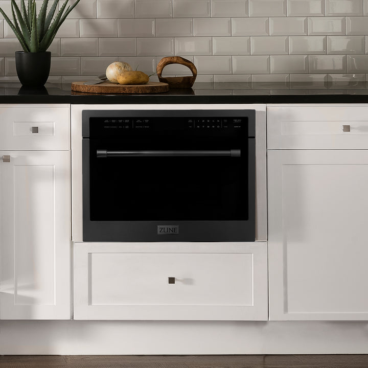 ZLINE 24 Inch Built-In Convection Microwave Oven with Speed Cooking & Sensor Technology - Perfect for Modern Kitchens, Small Spaces & Quick Meal Prep