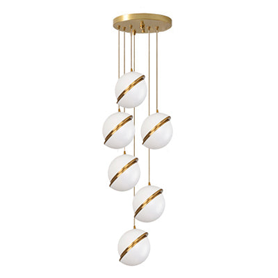Modern White Glass Ball Bubble LED Pendant Lights - Stylish Ceiling Lighting for Dining Room, Kitchen, Bedroom & Living Room Decor