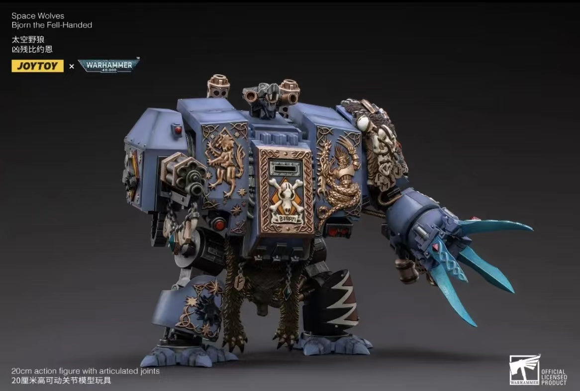 JOYTOY 1/18 Scale Warhammer 40K Space Wolves Bjorn the Fell-Handed Action Figure - Reissue Version - Collectible Model for Display & Wargaming Scenes