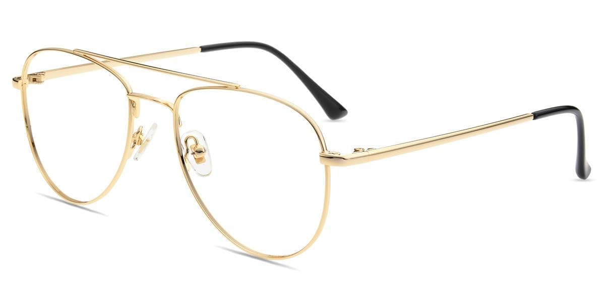 Firmoo Aviator Blue Light Blocking Glasses for Women & Men - Anti Eye Strain Computer Glasses, Reading Glasses for Screen Time, Gaming & Office Work