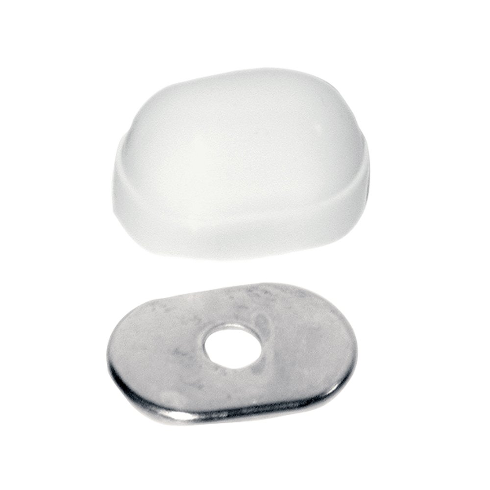 Danco 88970 Oval Closet Bolt Caps (2-Pack) - White Plastic Cabinet Door Hardware for Furniture & Closet Organization - DIY Home Improvement Accessories