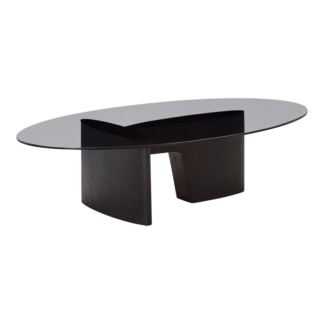 Modern Oval Coffee Table - Minimalist Wooden Center Table for Living Room, Perfect for Small Spaces & Home Decor - Ideal for Coffee, Books & Display