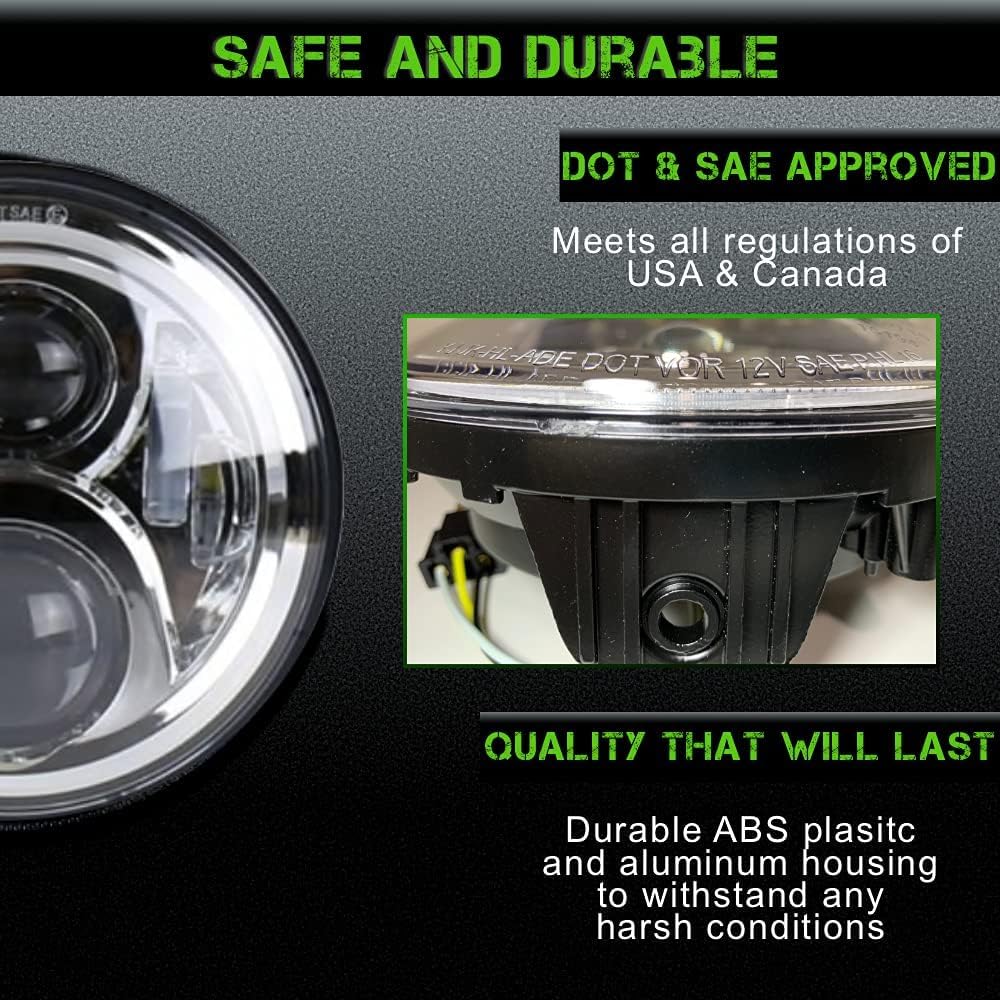Valkyrie LED Headlight Black - Plug and Play Daymaker Replacement - No Bracket Required - Compatible with Honda Valkyrie Rune Motorcycle - High Visibility for Night Riding & Commuting