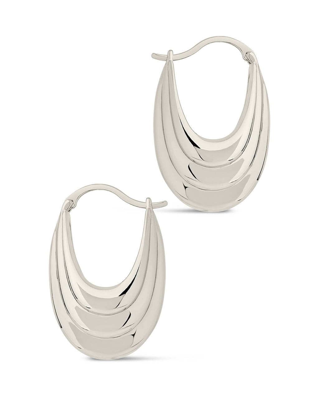 Elodie Textured Statement Hoop Earrings for Women - Fashion Gold/Silver Boho Chunky Earrings for Everyday Wear & Special Occasions