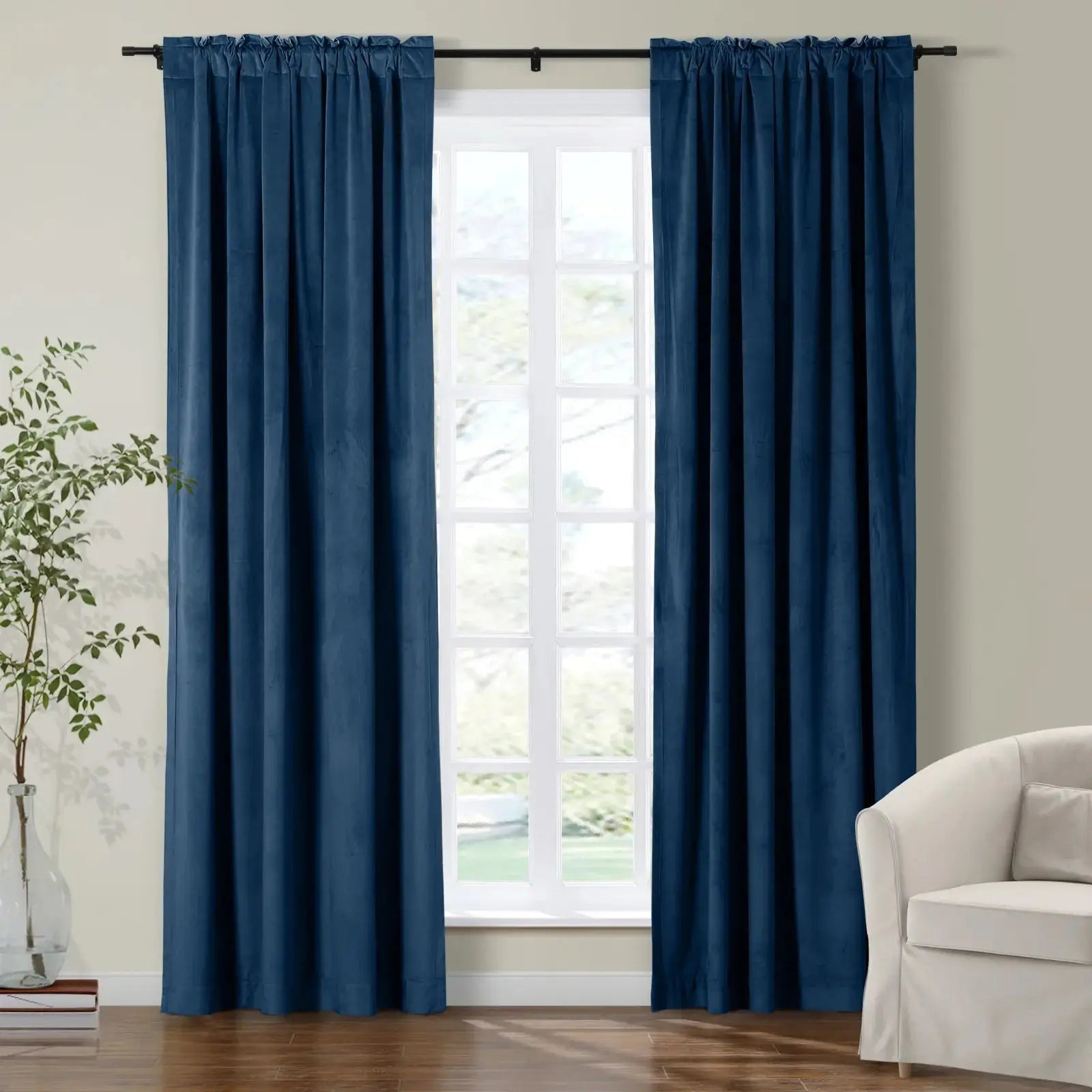 Luxury Birkin Velvet Curtains - Soft Blackout Drapes for Living Room & Bedroom - Premium Soundproof Thermal Insulated Window Treatments for Home Decor