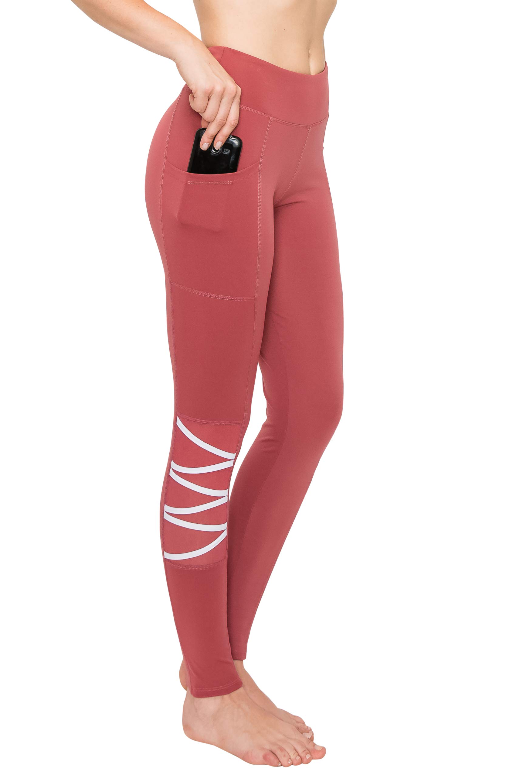 ALWAYS Women's High Waisted Yoga Pants - Breathable Mesh Stretchy Workout Leggings for Running, Gym & Lounge | Activewear Tights for Fitness & Daily Wear