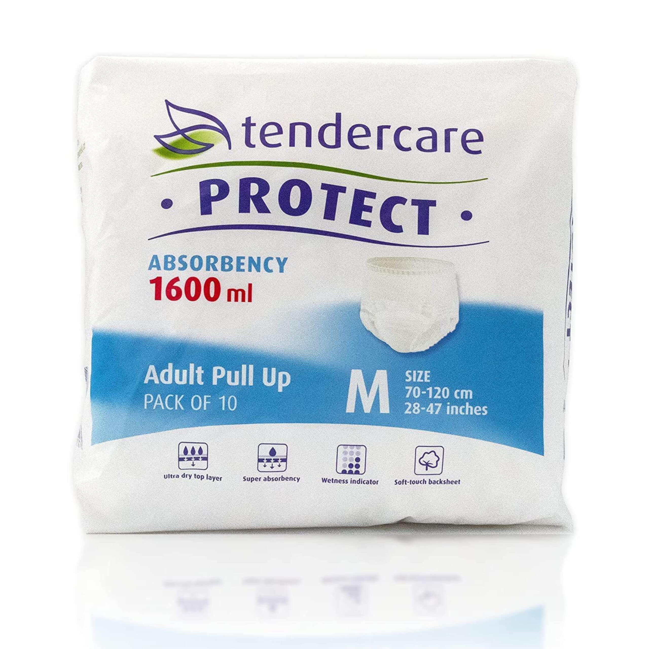 Tendercare Protect - Adult Incontinence Underwear for Men & Women - Medium Pull Up Disposable Pants (40 Count) - 1600ml High Absorbency - Odor Control & Leak Protection - Ideal for Overnight Use, Travel & Active Lifestyle