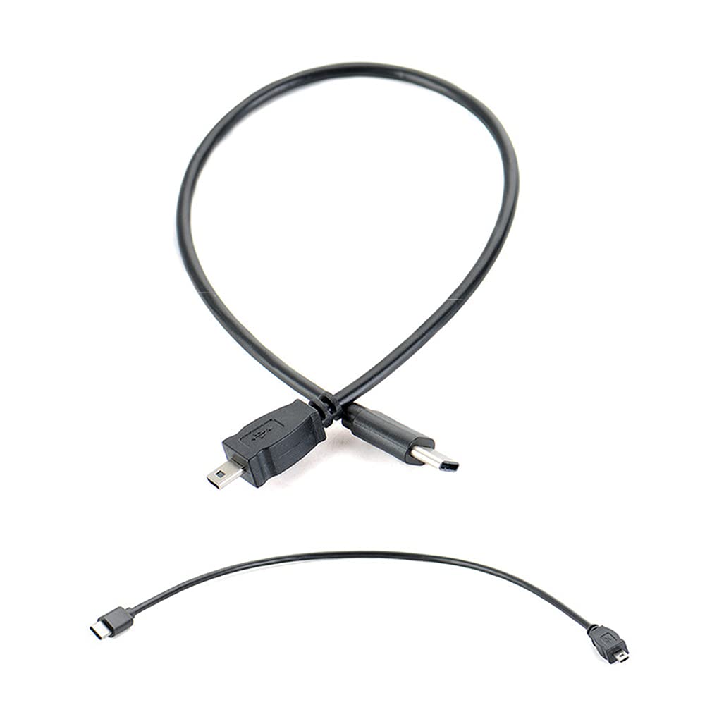 USB Type-C to Mini 8 Pin OTG Cable - USB 3.1 Male to USB 2.0 Male Adapter for Digital Cameras - Transfer Photos & Videos from SD Card to Android Phone, PC or Laptop - Perfect for Photography, Data Backup & File Sharing