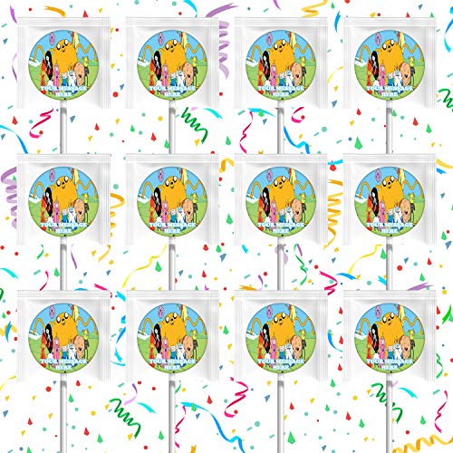 Adventure Time Party Supplies - 12 Pack Lollipop Favors for Birthday Decorations | Perfect for Kids Birthday Parties, Themed Events, and Cartoon Character Celebrations