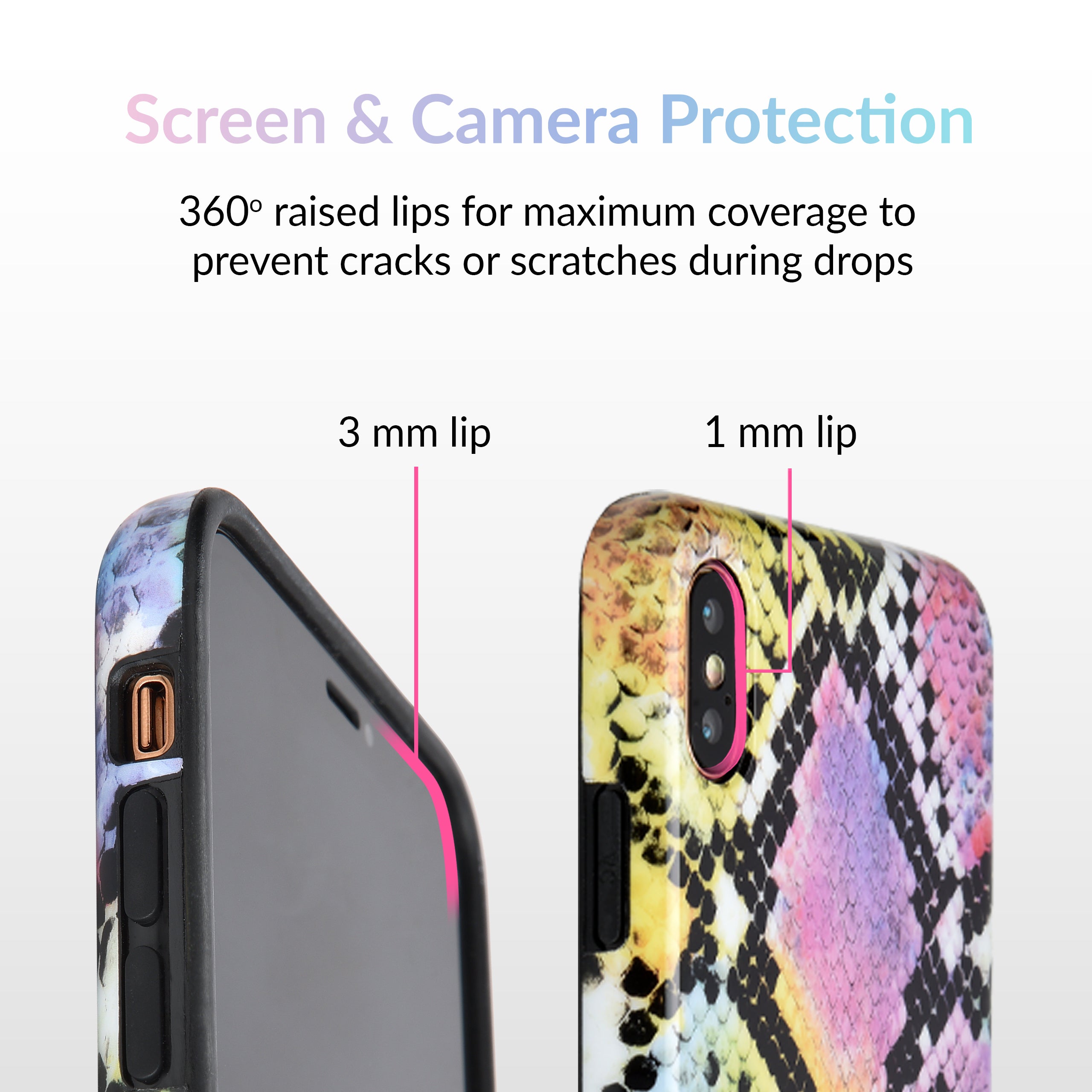 Neon Snakeskin iPhone Case - Trendy Protective Cover for iPhone 13/14/15 Pro Max - Durable Slim Fit Shockproof Phone Case - Perfect for Nightlife, Concerts & Fashion Statements