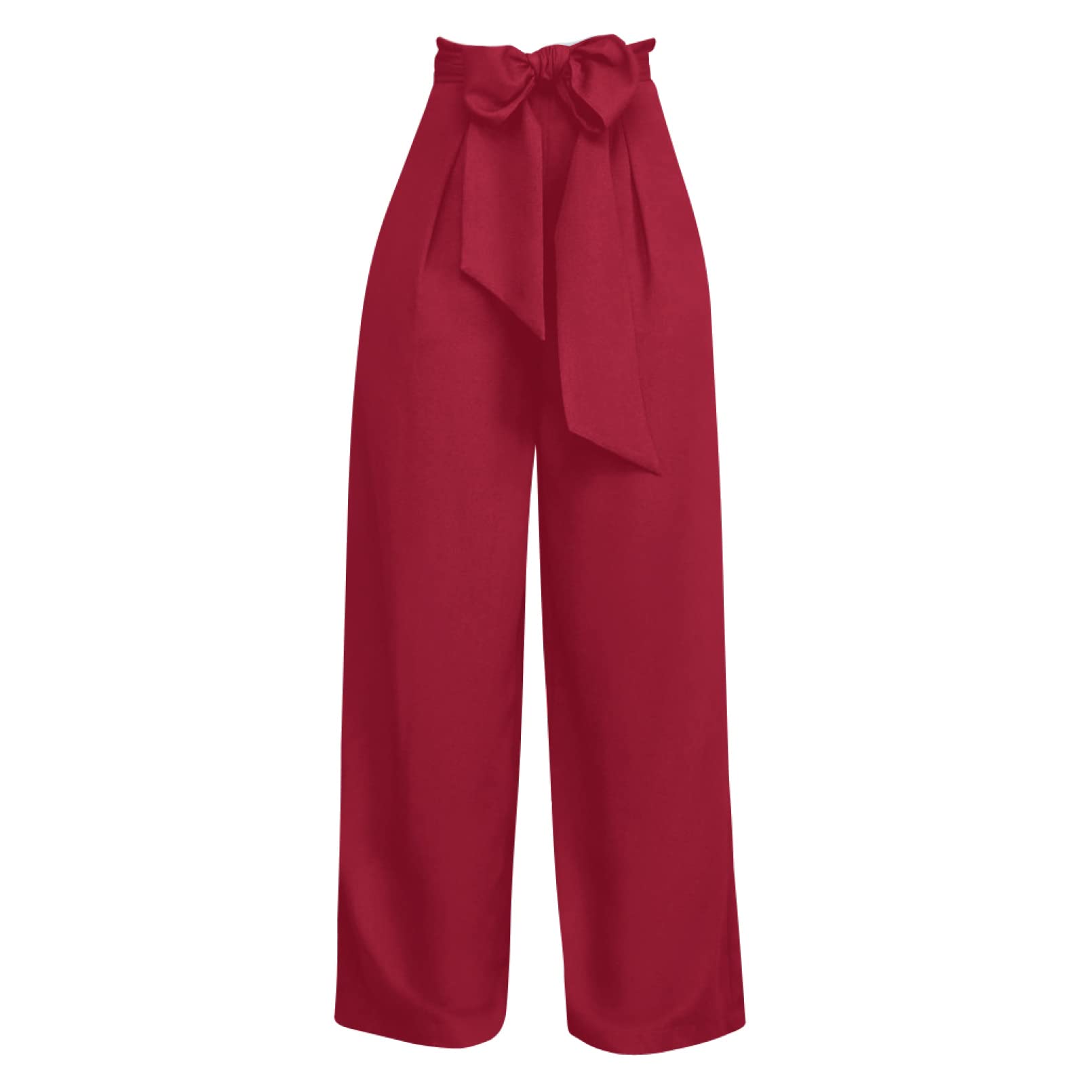 KKONION Women's Stretchy Wide Leg Relaxed Fit Polyester Soft Comfortable Pants - Perfect for Work, Travel & Everyday Casual Wear